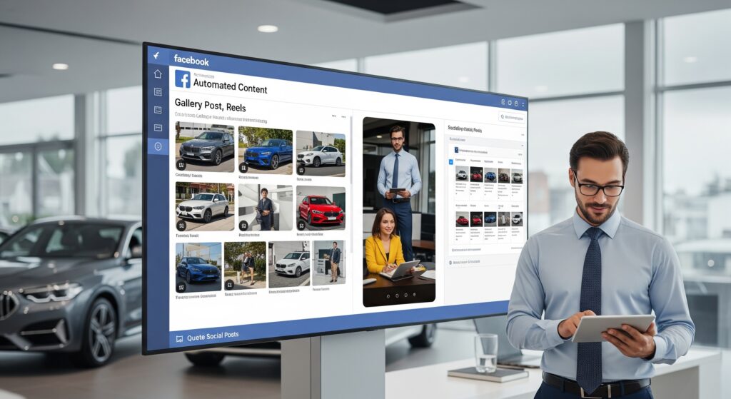 Facebook Marketing im Autohaus: Galerie, Reels und Fahrzeugposts automatisieren