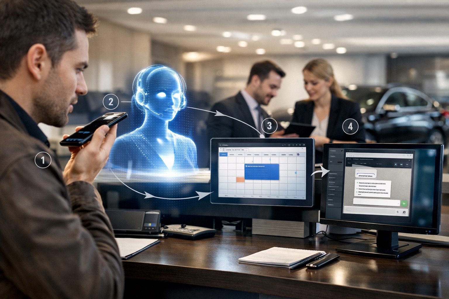 KI Telefonassistent im Autohaus: 24/7 Terminbuchung & Lead-Automatisierung