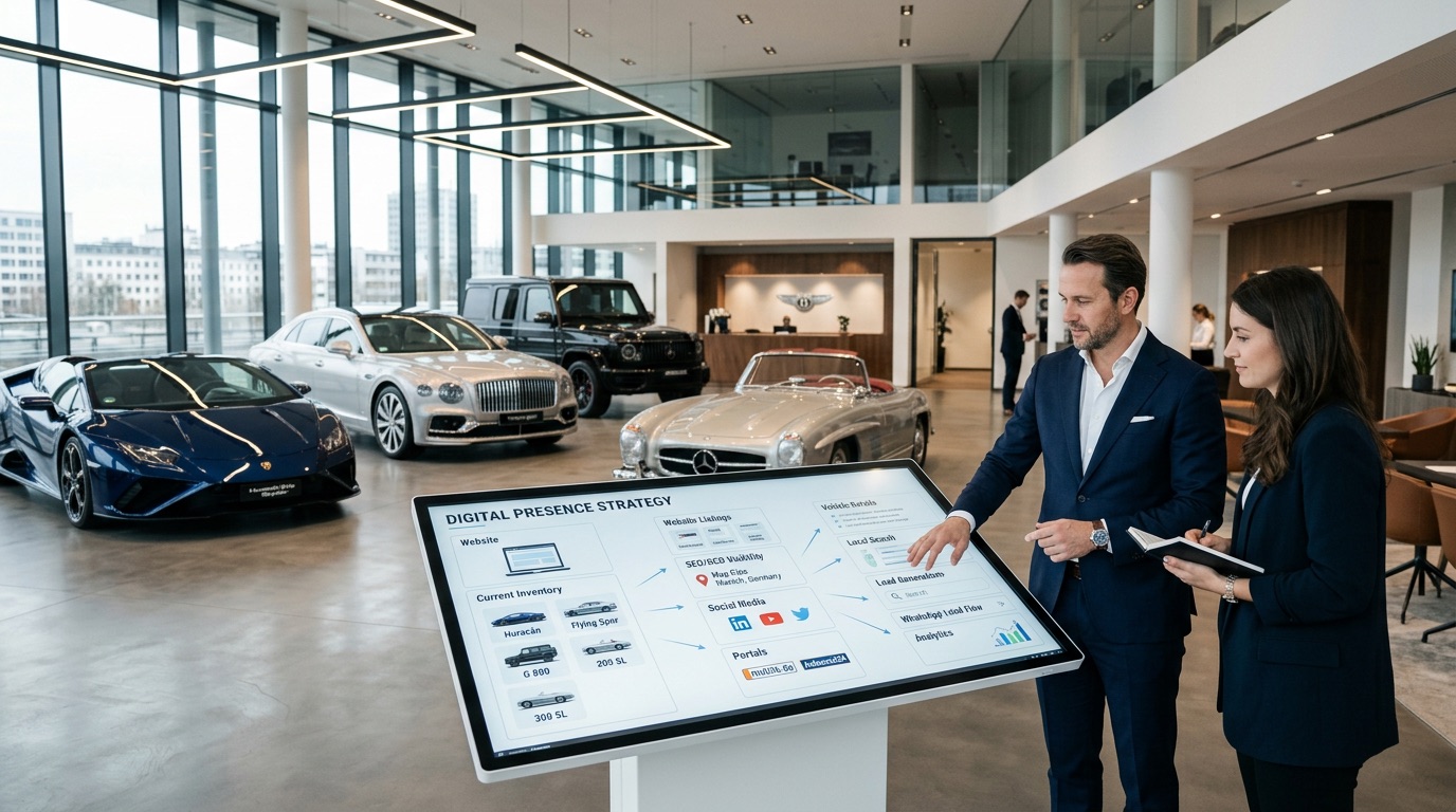 Digitale Präsenz für Premium-Autohäuser: Vertrauen vor der Anfrage