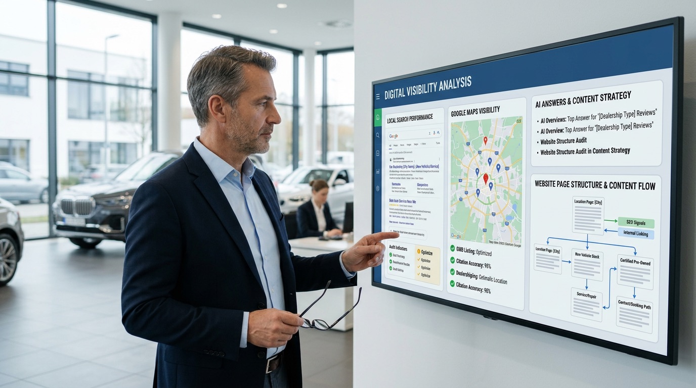 KI-Sichtbarkeit für Autohäuser: Warum Google, Maps und KI-Antworten wichtiger werden
