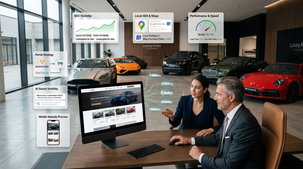 Websites für Premium-Autohäuser: Luxus, Vertrauen und Struktur