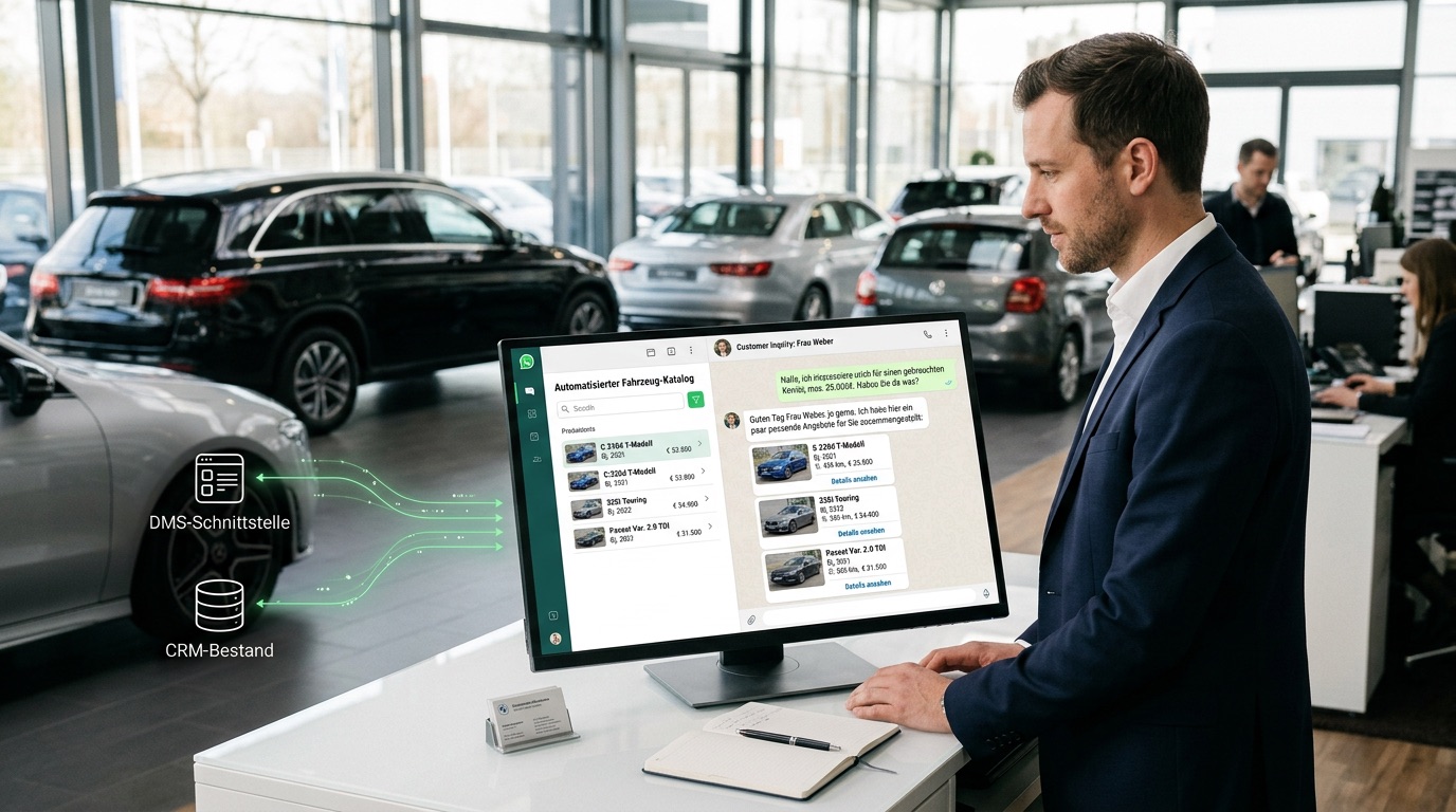 WhatsApp-Katalog für Autohäuser: Fahrzeuge automatisch zeigen