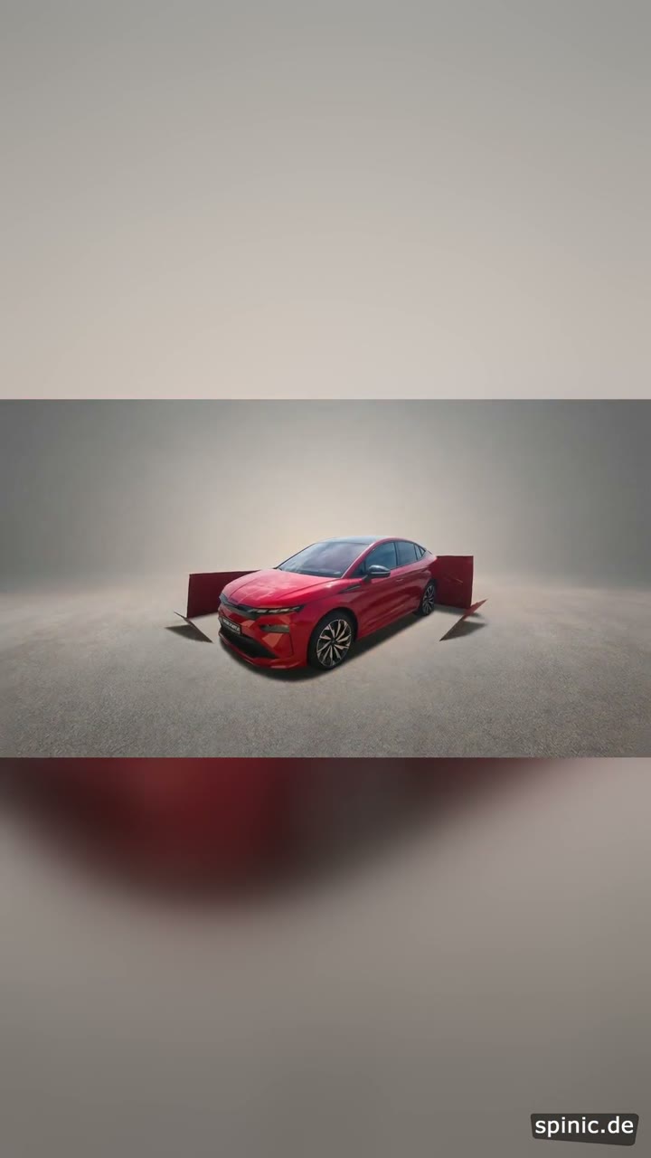 Rotes Fahrzeug mit Geschenkbox-Reveal