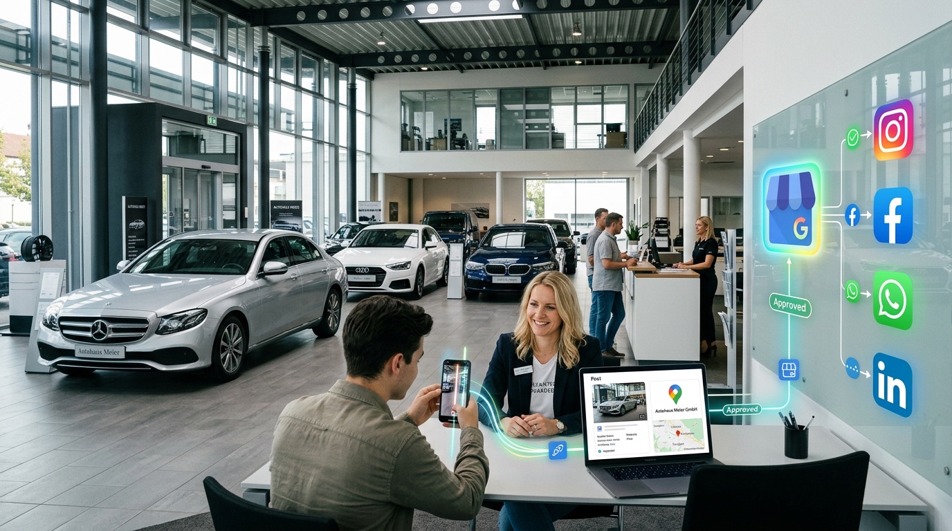 Google Business automatisch posten im Autohaus