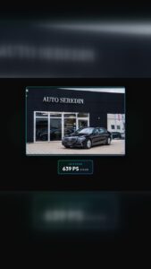 Mercedes-Benz AMG GT 63 S in einer digitalen Galerie mit Fahrzeugdetails