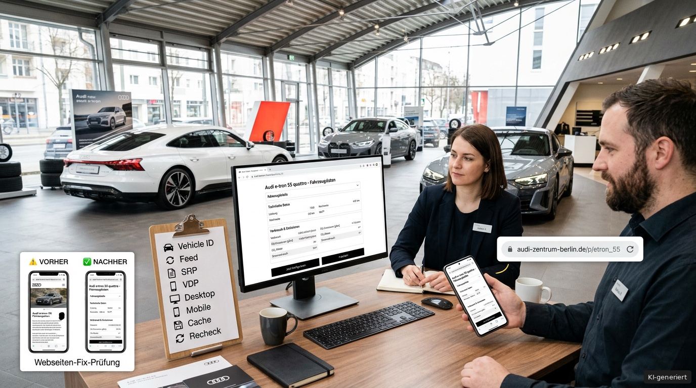 Pkw-EnVKV-Checkliste für Autohäuser: 18 technische Prüfpunkte für Feed, Website und Werbung